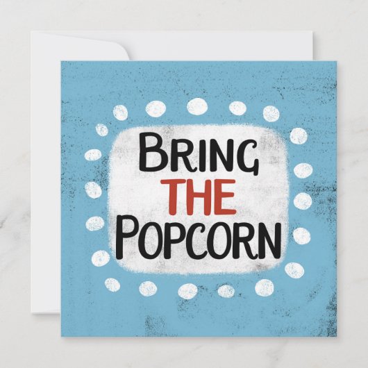 Bringen Sie die Popcorn-Grußkarte mit Karte (Vorderseite)