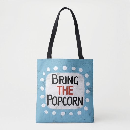 Bringen Sie die Popcorn Tote Tasche (Vorderseite)