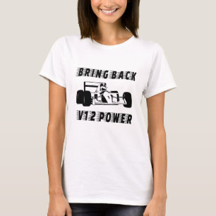 Bringen Sie die V12 Power Race Car Silhouette zur T-Shirt