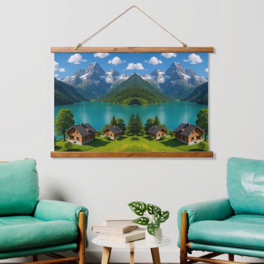 "Bringen Sie die Wildnis Zuhause - atemberaubende  Wandteppich Mit Holzrahmen (Wohnzimmer)