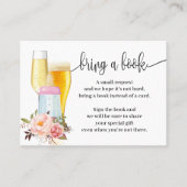 Bringen Sie ein Buch Blasen Pink Baby Dusche Beila Platzkarte (Vorderseite)