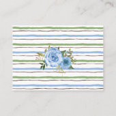 Bringen Sie ein Buch Blauer Babyduscheneinsatz mit Platzkarte (Rückseite)