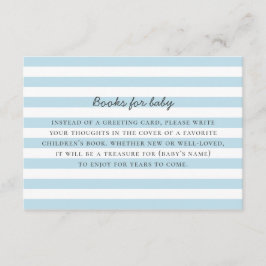 Bringen Sie ein Buch für Babywünsche mit. Blaue St Begleitkarte