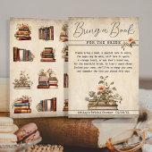 Bringen Sie ein Buch für die Bride Brautparty Beil Einladung