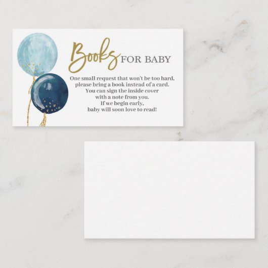 Bringen Sie ein Buch für einen kleinen Jungen Begleitkarte (Vorne/Hinten)