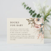 Bringen Sie ein Buch für Ihre Babyanfrage mit. Ele Begleitkarte (Stehend Vorderseite)