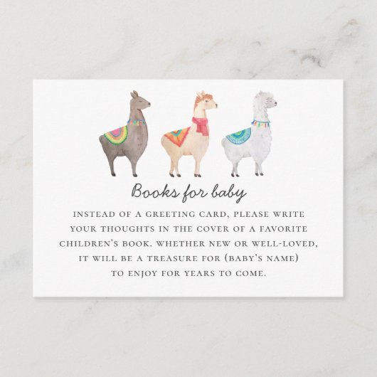 Bringen Sie ein Buch für Ihre Babyanfrage mit. Nie Begleitkarte (Vorderseite)