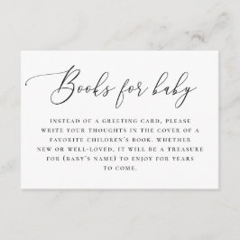 Bringen Sie ein Buch für Ihre Babyanfrage mit. Sch Begleitkarte