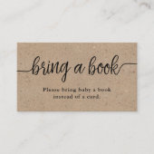 Bringen Sie ein Buch mit, rustikale Kraft Kalligra Begleitkarte (Vorderseite)