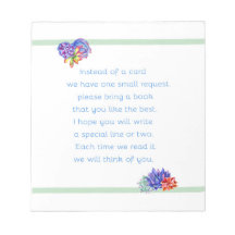 Bringen Sie ein Buch mit Succulent Baby Dusche