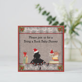 Bringen Sie ein Buch Wonderland Weihnachtsdusche Einladung (Stehend Vorderseite)
