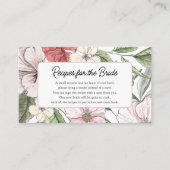 Bringen Sie ein Rezept Elegantes Rosa Blume Brautp Begleitkarte (Vorderseite)