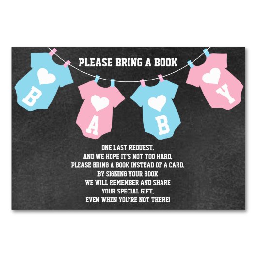 Bringen Sie eine Babydusche mit einer Lesekarte mi Tischnummer (Vorderseite)