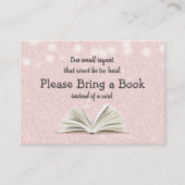 Bringen Sie eine Babydusche mit rosa Buchungsanfra Begleitkarte (Vorderseite)