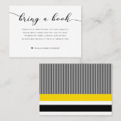 Bringen Sie eine Babydusche Schwarz-weiß Kariert Visitenkarte (Vorne/Hinten)