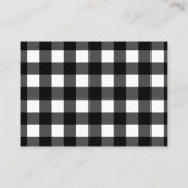 Bringen Sie eine Babydusche Schwarz-weiß Kariert Visitenkarte (Rückseite)
