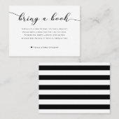 Bringen Sie eine Babydusche Schwarz-weiß Visitenkarte (Vorne/Hinten)