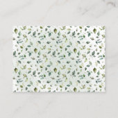 Bringen Sie eine Babyduschkarte für das Grünbuch m Platzkarte (Rückseite)