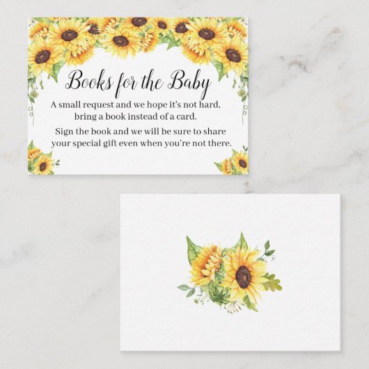 Bringen Sie eine Babyduschkarte mit dem Buch mit Platzkarte (Vorne/Hinten)