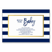 Bringen Sie eine Blue Nautical Baby Duschkarte für Tischnummer (Vorderseite)