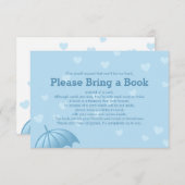 Bringen Sie eine Blue Umbrella Hearts Beilage Card Begleitkarte (Vorne/Hinten)