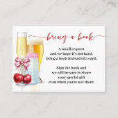 Bringen Sie eine Buchblase mit Babydusche. Platzkarte (Vorderseite)