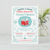 Bringen Sie eine Bücherbibliothek mit den Einladun Einladung (Stehend Vorderseite)