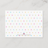 Bringen Sie eine Buchfarbe Punkte Moderne saubere Begleitkarte (Rückseite)