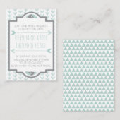 Bringen Sie eine Buchkarte, Aztec, Pfeile, Babydus Begleitkarte (Vorne/Hinten)