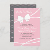 Bringen Sie eine Buchkarte, eine Babydusche, Rosa, Begleitkarte (Vorne/Hinten)