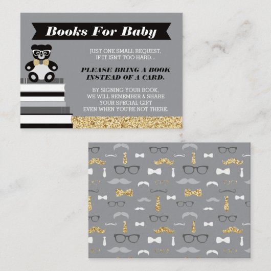 Bringen Sie eine Buchkarte, einen kleinen Mann, ei Begleitkarte (Vorne/Hinten)