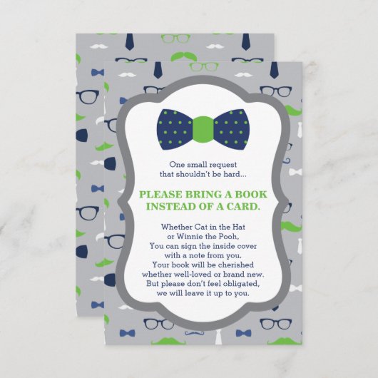 Bringen Sie eine Buchkarte, einen kleinen Mann, ei Begleitkarte (Vorne/Hinten)