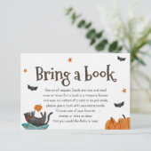 Bringen Sie eine Buchkarte mit niedlichem Hallowee Begleitkarte (Stehend Vorderseite)