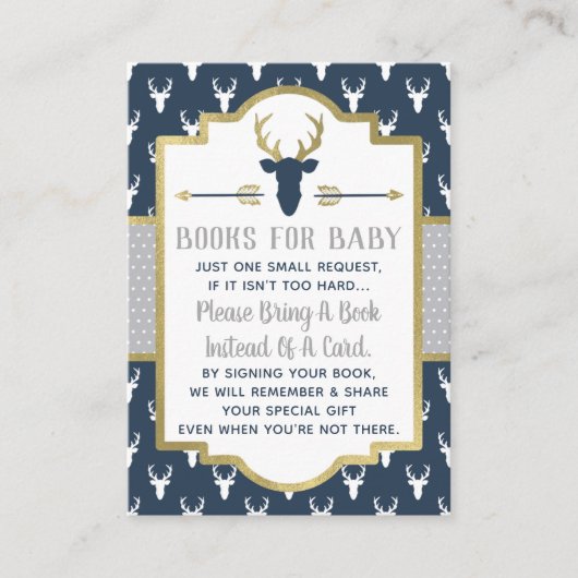 Bringen Sie eine Buchkarte mit, Waldhirsche, Babyd Begleitkarte (Vorderseite)