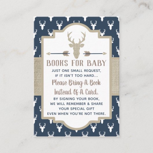 Bringen Sie eine Buchkarte mit, Waldhirsche, Babyd Begleitkarte (Vorderseite)