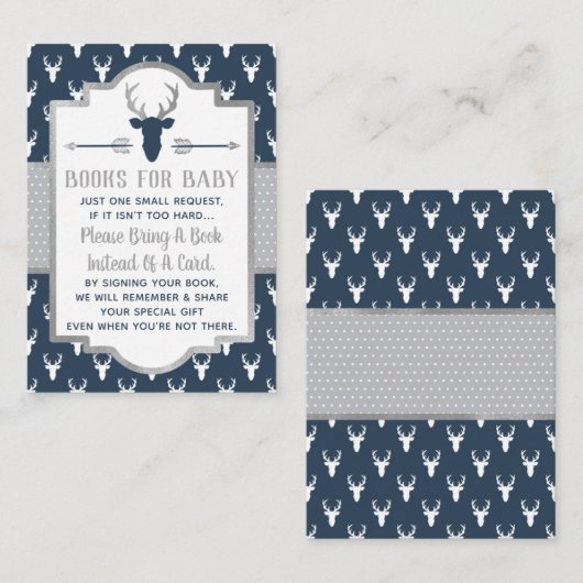 Bringen Sie eine Buchkarte mit, Waldhirsche, Babyd Begleitkarte (Vorne/Hinten)