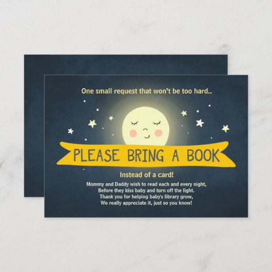 Bringen Sie eine Buchkarte zum Mond und zurück Bab Begleitkarte (Vorne/Hinten)