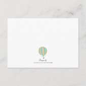 Bringen Sie eine Hot Air Blue Ballon Einsteckkarte Begleitkarte (Rückseite)