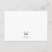 Bringen Sie eine Niedliche Panda Bear Einsteckkart Begleitkarte (Rückseite)