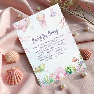 Bringen Sie eine Pearl Baby Dusche unter dem Meer Begleitkarte