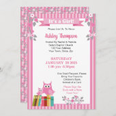 Bringen Sie eine Pink Bug Bloral Baby Dusche mit. Einladung (Vorne/Hinten)