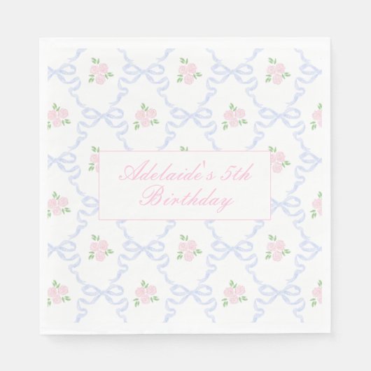 Bringen Sie eine Puppe Geburtstag Preppy Grandmill Serviette (Vorderseite)