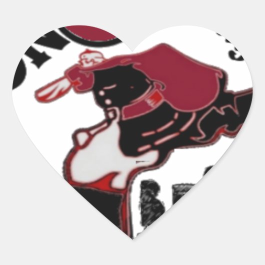 Bringen Sie es an - Spielerisches Weihnachten & We Herz-Aufkleber (Vorderseite)