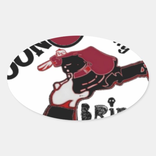 Bringen Sie es an - Spielerisches Weihnachten & We Ovaler Aufkleber (Vorderseite)