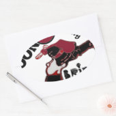 Bringen Sie es an - Spielerisches Weihnachten & We Ovaler Aufkleber (Umschlag)