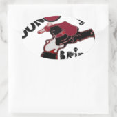 Bringen Sie es an - Spielerisches Weihnachten & We Ovaler Aufkleber (Tasche)