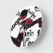 Bringen Sie es an - Spielerisches Weihnachten & We Runde Wanduhr (Winkel)