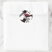 Bringen Sie es an - Spielerisches Weihnachten & We Runder Aufkleber (Tasche)