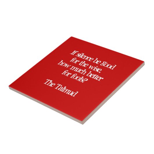 Bringen Sie für Dummköpfe-Talmud Klugheits-Zitat Fliese (Seite)