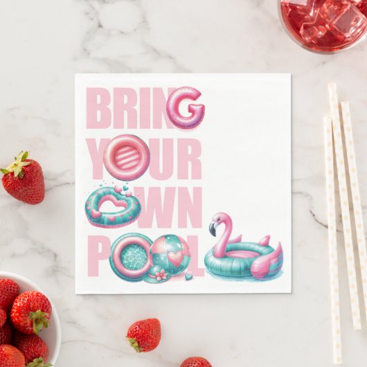 Bringen Sie Ihr eigenes Pool-Party mit Serviette (Beispiel)